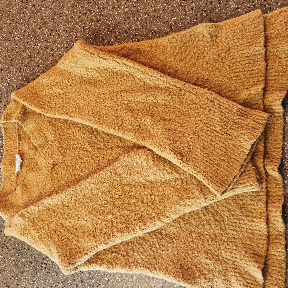 Anthropologie Clayton V-Neck Sweater in Mustard Yellow